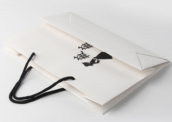Sacos de compras laminados resíduo metálico do Livro Branco com a inserção da parte inferior do cartão
