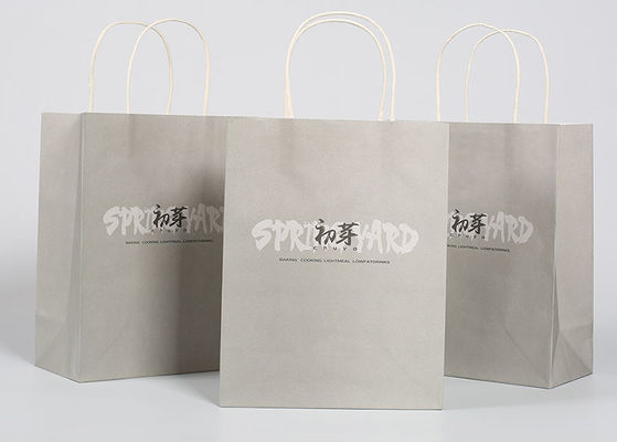 Matt imprimiu os sacos resistentes da embalagem do presente do logotipo feito sob encomenda recicláveis com logotipo personalizado