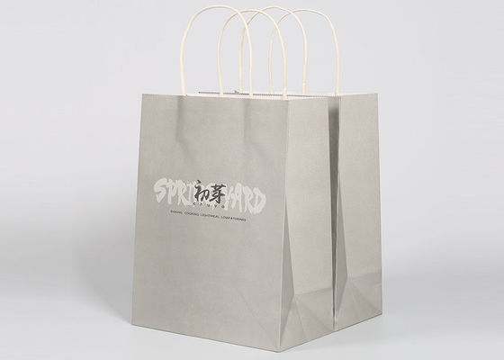 Matt imprimiu os sacos resistentes da embalagem do presente do logotipo feito sob encomenda recicláveis com logotipo personalizado