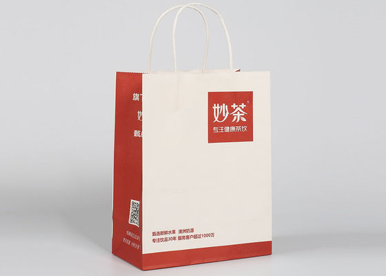O vermelho imprimiu os sacos decorativos, costume reciclados leva embora os sacos de compras de papel