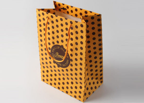 Sacos decorativos da embalagem do presente do punho de nylon com selo da folha de ouro e teste padrão de ponto quentes