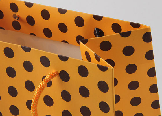 Sacos decorativos da embalagem do presente do punho de nylon com selo da folha de ouro e teste padrão de ponto quentes