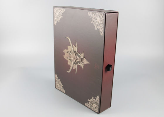 Caixa de presente matte da parte superior da aleta de Lanimated, caixas feitas sob encomenda do cartão com Debossing