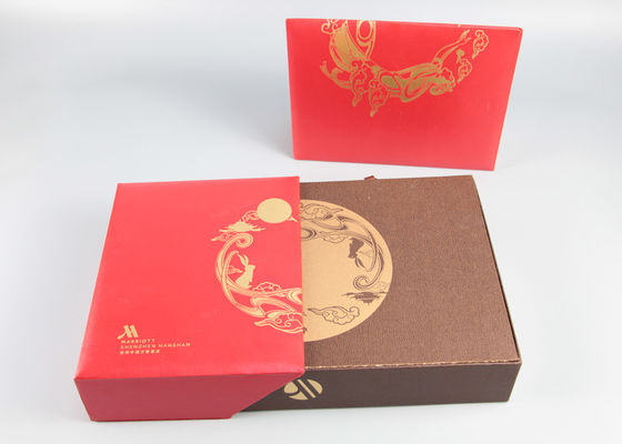 Caixas de empacotamento do papel de papel extravagante com carimbo quente da folha de ouro para o empacotamento de alimento
