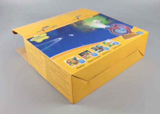 Teste padrão impresso caixas de empacotamento de papel da laminação lustrosa para o empacotamento dos brinquedos