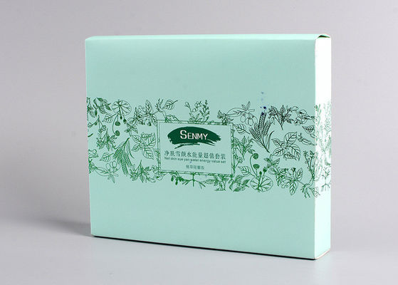 Caixa de empacotamento do produto feito sob encomenda cosmético, caixas varejos do costume com selo do ouro verde