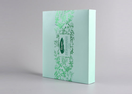 Caixa de empacotamento do produto feito sob encomenda cosmético, caixas varejos do costume com selo do ouro verde