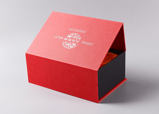 Caixas de empacotamento do papel de papel extravagante com selo magnético do fechamento e da prata para o alimento