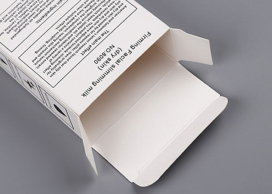 Caixas de empacotamento brancas do papel de placa do marfim com prata quente do laser e envernizamento matte