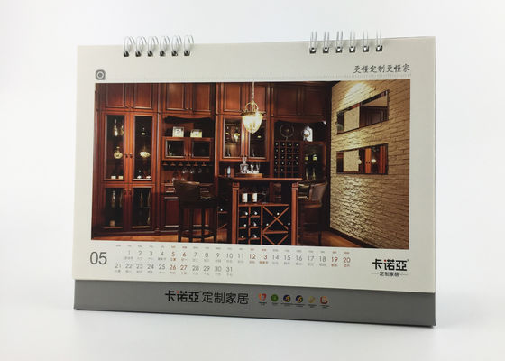 Calendário de mesa bonito do papel de arte, calendários de mesa eretos da empresa de pequeno porte para anúncios