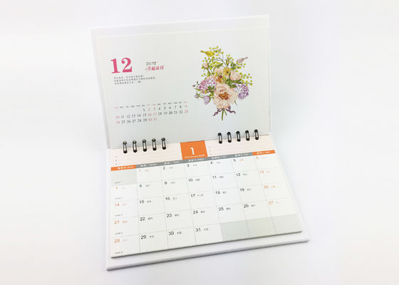 Y / Material diário do papel de arte do planejador do calendário de mesa do escritório da paisagem obrigatória de O
