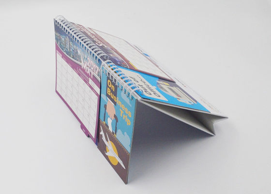 Óleo maioria do calendário de mesa do escritório do papel de embalagem que enverniza com impressão da flexor