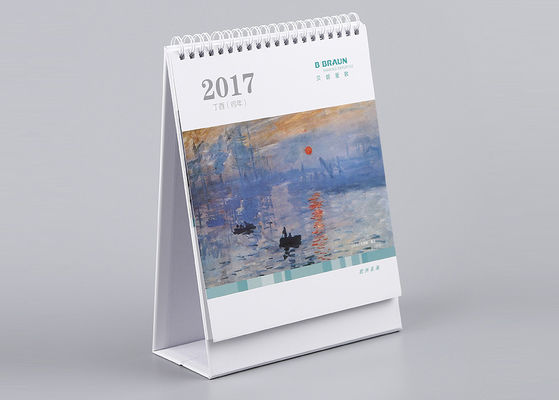 Material amigável artístico de Eco do calendário de mesa do escritório do papel de embalagem Para o presente do ano novo