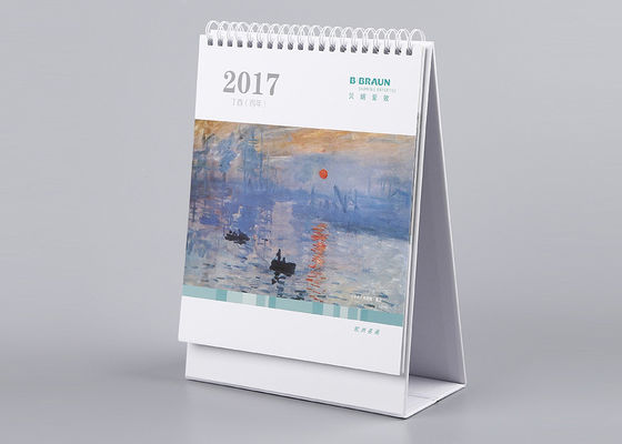 Material amigável artístico de Eco do calendário de mesa do escritório do papel de embalagem Para o presente do ano novo