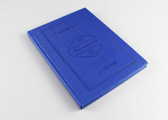 Caderno do livro encadernado do emperramento perfeito A4, grande jornal de couro da capa dura com teste padrão de Debossed