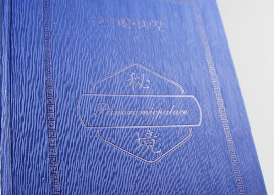 Caderno do livro encadernado do emperramento perfeito A4, grande jornal de couro da capa dura com teste padrão de Debossed