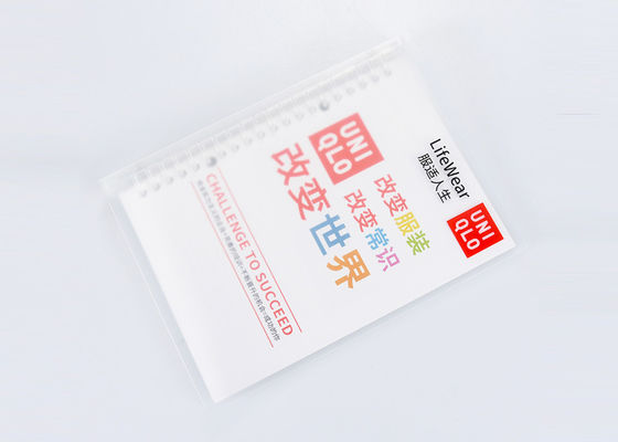 Material duro plástico do papel deslocado do caderno da tampa do rebite e logotipo personalizado