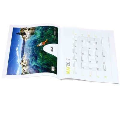 Sela que costura o calendário de parede anual, calendário de parede de papel grande do cartão