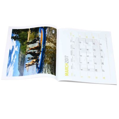 Sela que costura o calendário de parede anual, calendário de parede de papel grande do cartão