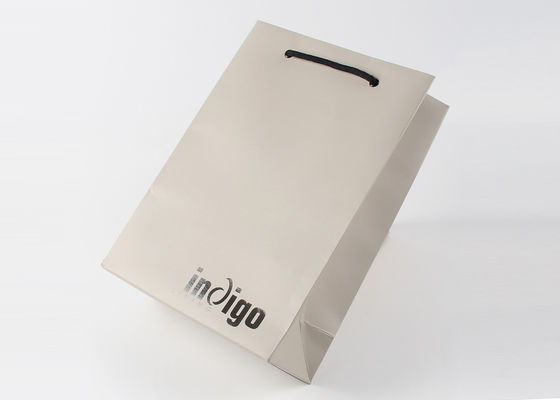 Sacos de compras de papel amigáveis de Eco com os punhos de nylon da corda e revestimento de superfície UV do ponto
