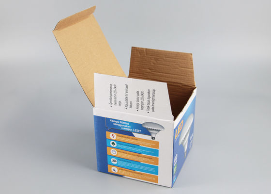 Ponto de empacotamento de dobramento retangular reciclado das caixas do papel UV para o empacotamento das luzes do diodo emissor de luz